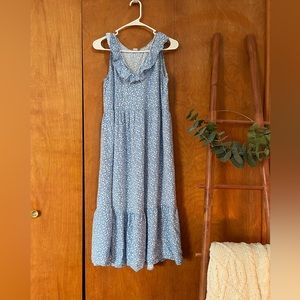 Old navy blue and white midi dress